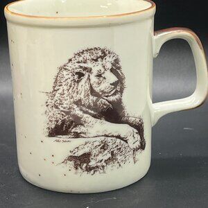 Vintage SAN‎ DIEGO ZOO~ Wild Animal Park "LION" Coffee Tea Mug Cup~ M Schnorr
